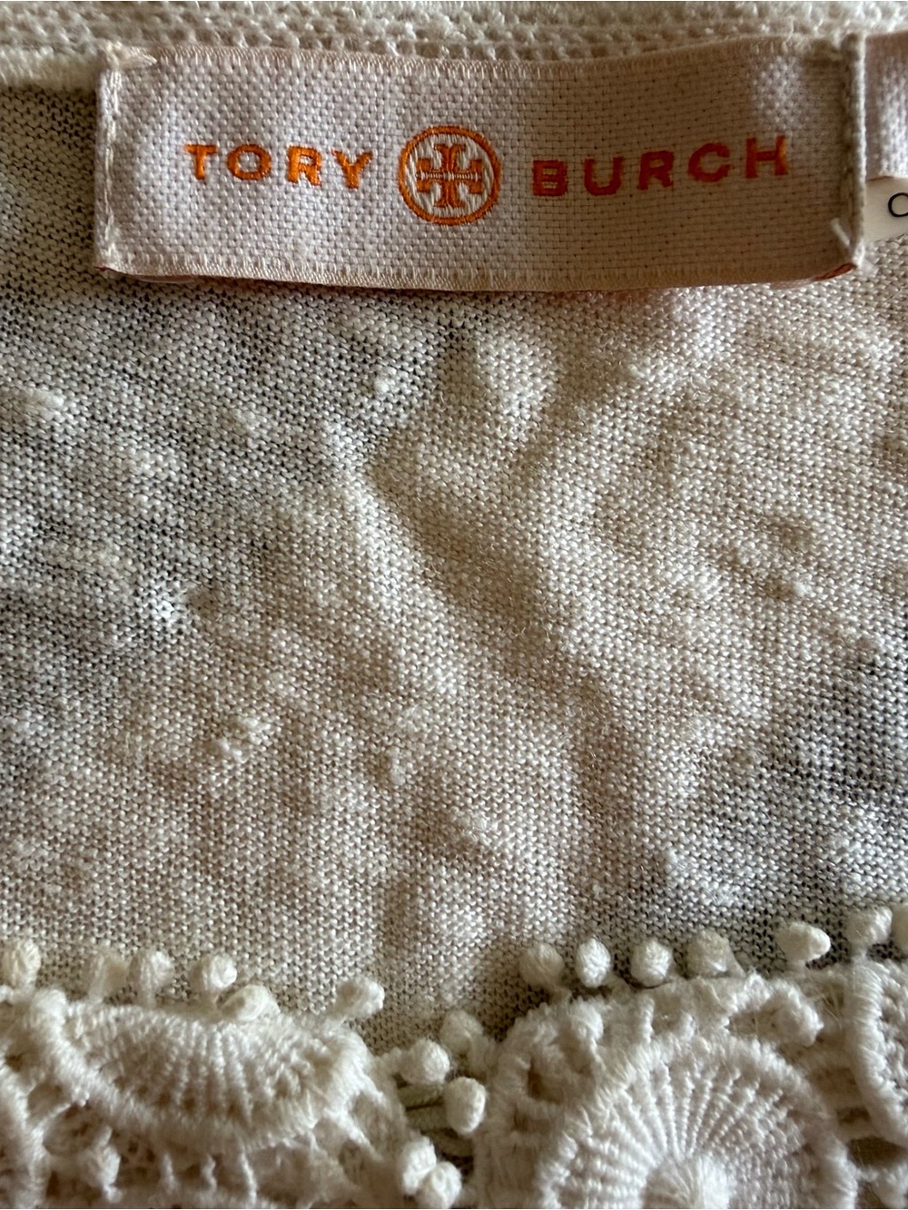 Tory Burch Ivory Circular Lace Blouse - Picture 5 of 7